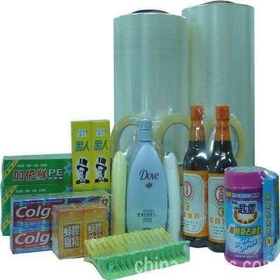 Film de rétrécissement en plastique clair de polyoléfine de double page de film d'emballage de rétrécissement du petit pain POF pour des nécessités quotidiennes